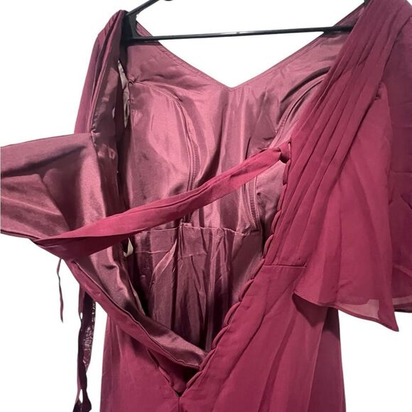 Lavetir Mother of the Bride or Bridesmaid Dress - Burgundy, Size 4, NWT - Picture 10 of 14